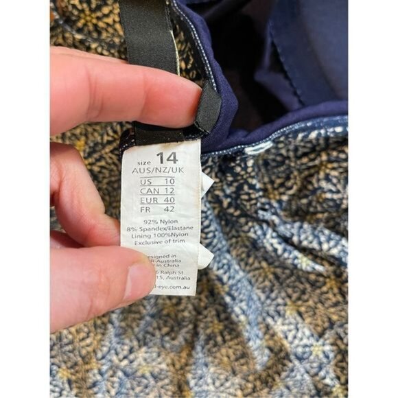 BOND-EYE Australia ONE PIECE SWIMSUIT Nip Tuck Shirred Maillot Stripe - Picture 7 of 7